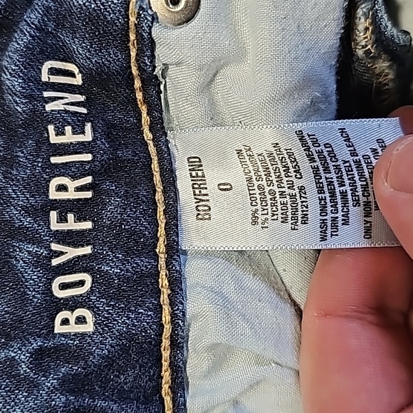 Aeropostal dark wash size 0 boyfriend jean shorts - Picture 6 of 6